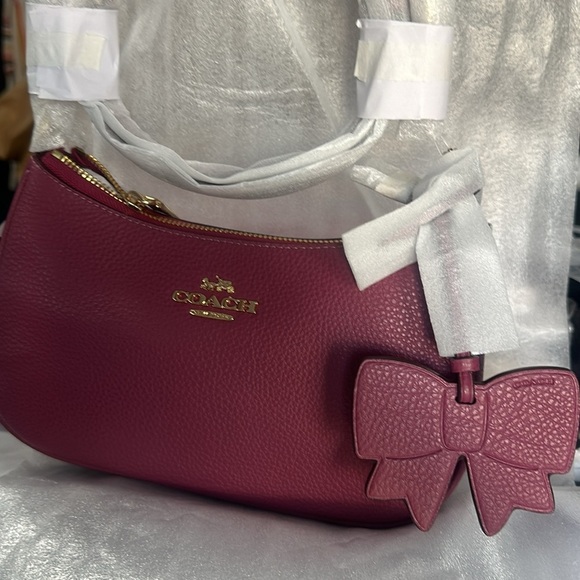 New COACH Teri Shoulder Bag With Bow Charm - Picture 3 of 8